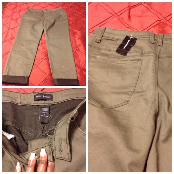 Olive skinny jeans
