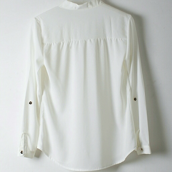 NEW - Chiffon Long Sleeve Blouse - Picture 2 of 4