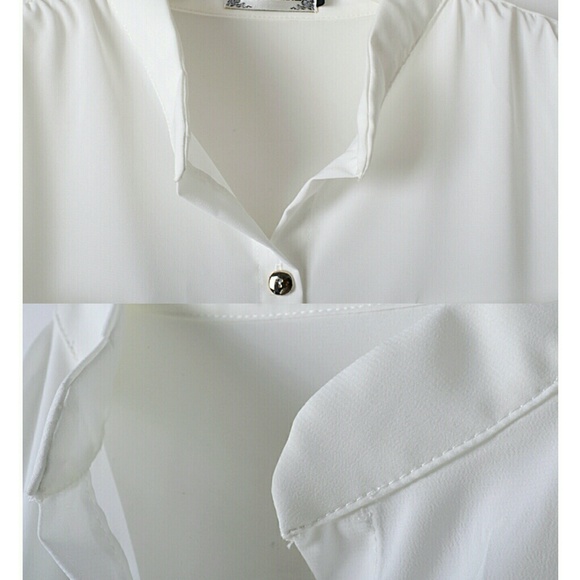 NEW - Chiffon Long Sleeve Blouse - Picture 3 of 4