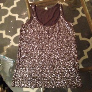 J Crew Drapey Sequin Tank
