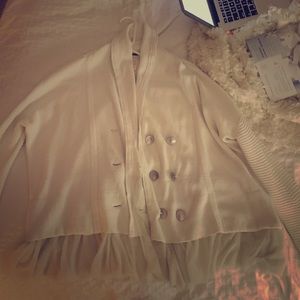 Free people sweater jacket with pretty fringe