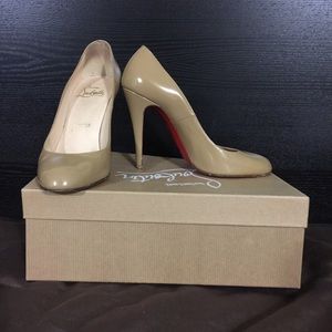 Christian Louboutin Ron Ron 100mm in patent nude