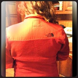 Red North Face jacket