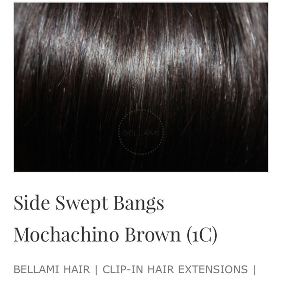 Bellami Hair side swept bangs in color 1c