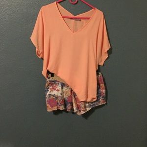 Indigo Blue (Motherhood Maternity) floral shorts