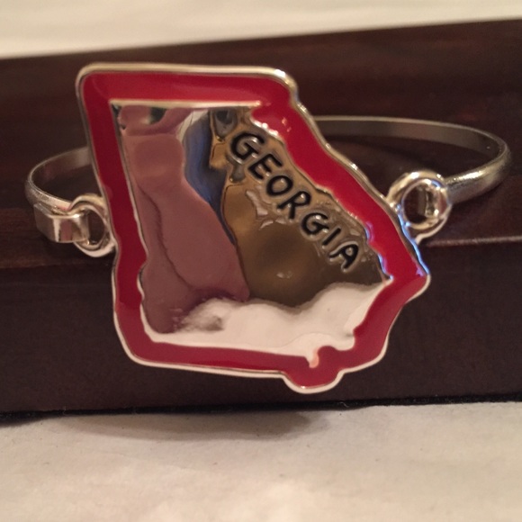 Silver University of Georgia Bulldogs Bracelet