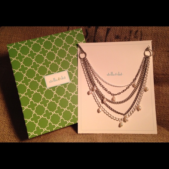Stella & Dot Jewelry - Stella & Dot Avery Chains and Pearl Necklace