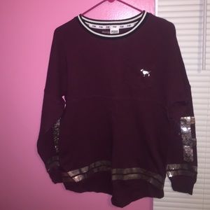 Victorias Secret Pink Long Sleeve Varsity Crew