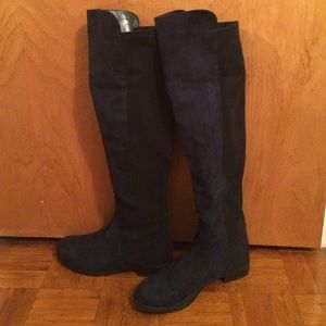 Unisa sz 6.5 OTK navy boot (Stuart Weitzman 5050)