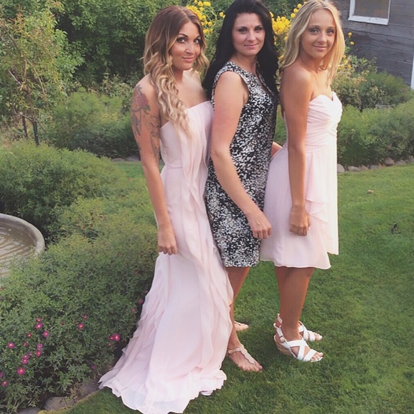 Vera wang floor length bridesmaids dress