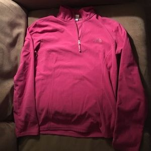 The North Face Large Pink 1/4 Zip Fleece Pullover