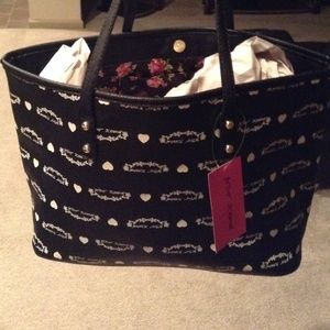 Betsey Johnson signature logo tote