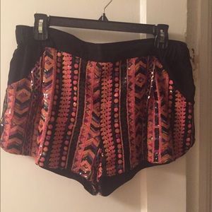 Sequined shorts