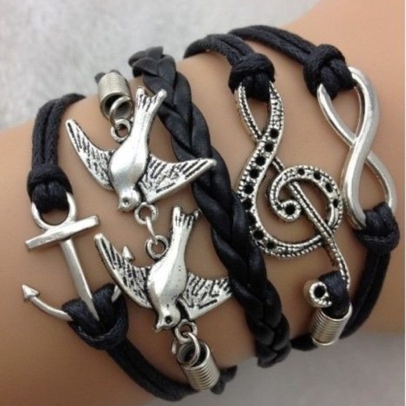 💙NOW HERE💙Infinity Anchor Music Bracelet