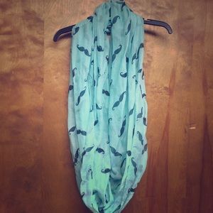 Mustache infinity scarf