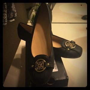 Black Liz Claiborne Flats Sz 9 1/2