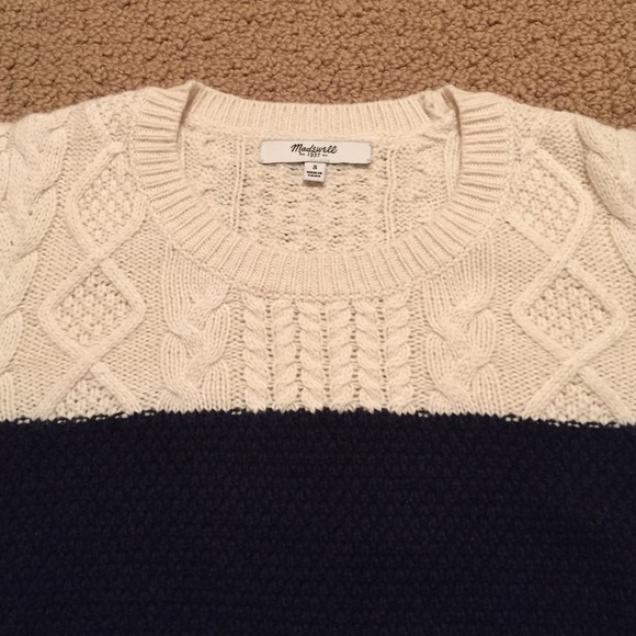 Madewell Colorblock Cableknit Sweater - Picture 2 of 4
