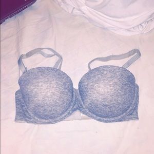 VS pink heather grey bra
