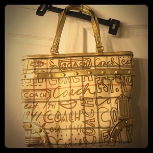 Coach Poppy Graffiti Shoulder Bag