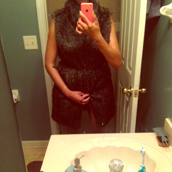 Kardashian Kollection fur vest