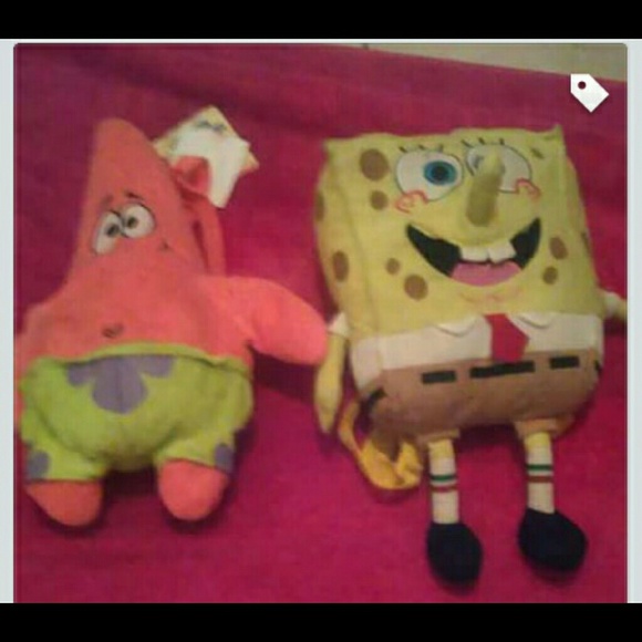 Spongebob and Patrick best friends small backpacks