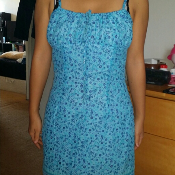 Blue floral dress
