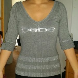 Gray Bebe Top