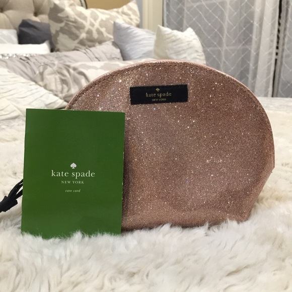 KATE SPADE | rose gold cosmetic bag