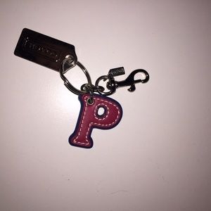 Coach "P" key chain