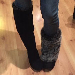 Multi way fur boots