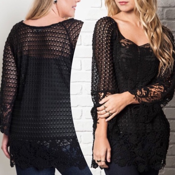 🌺HP 9/13🌺BEAUTIFUL LACE TUNIC IN 3 COLORS - Picture 3 of 3