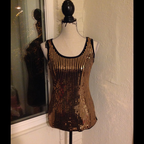 Romeo and Juliet gold sequin tank