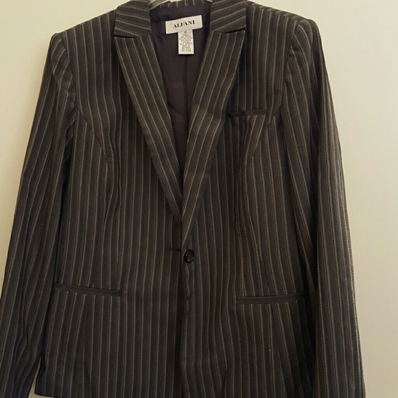 Alfani Jackets & Blazers - ** SALE **  Charcoal Gray Striped Alfani Blazer