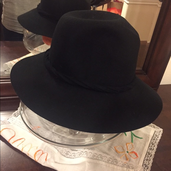 Wool black fedora