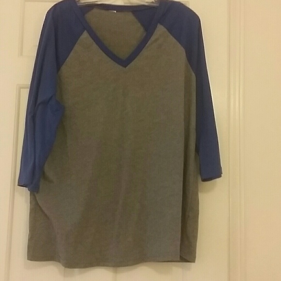 Cute and comfy blue and gray cotton tee