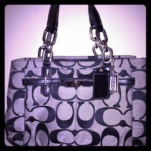 Coach Purse - Black & Grey