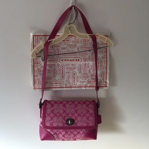Pink Coach cross body purse - NWOT