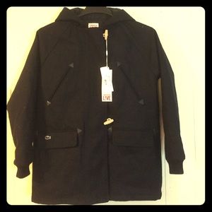 Lacoste L!VE Wool Marine Fonce Coat