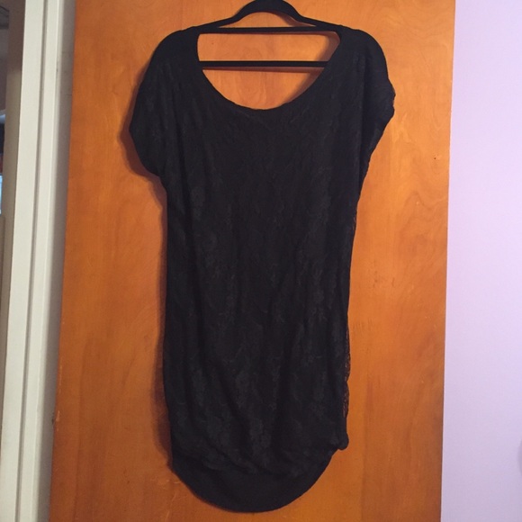 Black lace mini