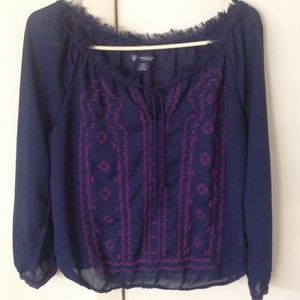 American Eagle Patterned Blouse