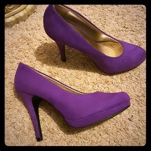 Purple Suede Heels