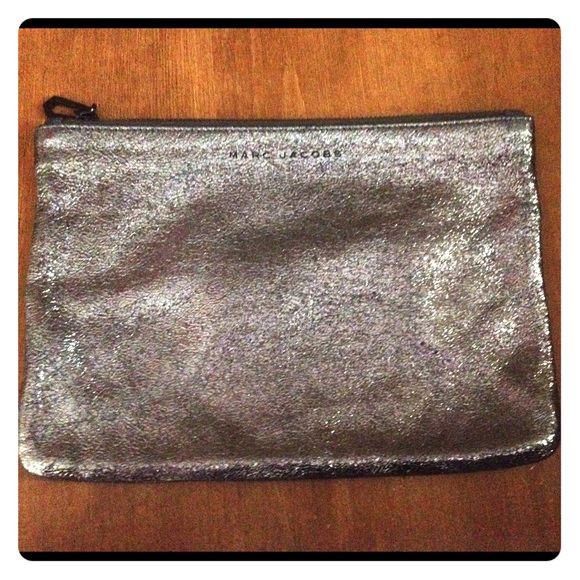 Marc Jacobs metallic zip bag