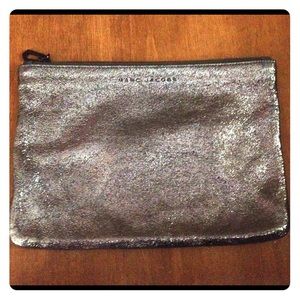 Marc Jacobs metallic zip bag
