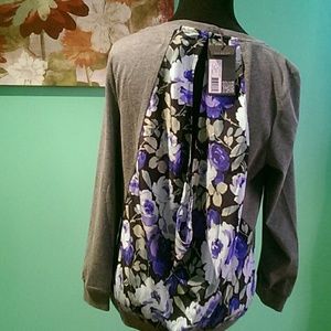 Open back sweatshirt