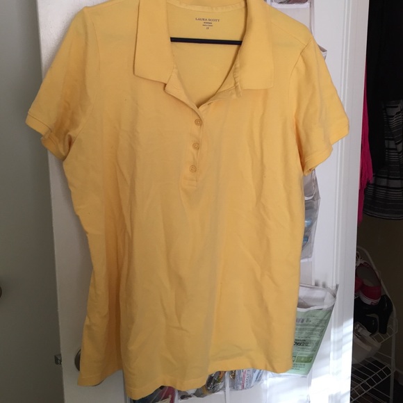 Plain yellow polo shirt