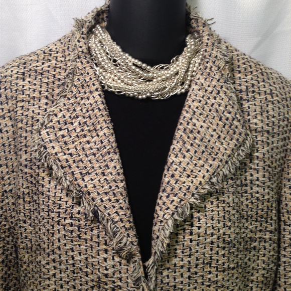 Worthington Blue Cream & Tan Blazer. Size 18