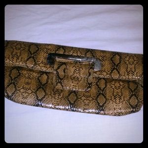 Faux snake skin clutch!!!