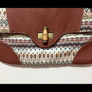 Tribal patterned clutch