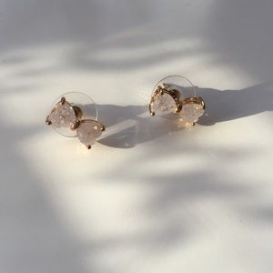 NWOT Betsey Johnson heart / bow tie earrings