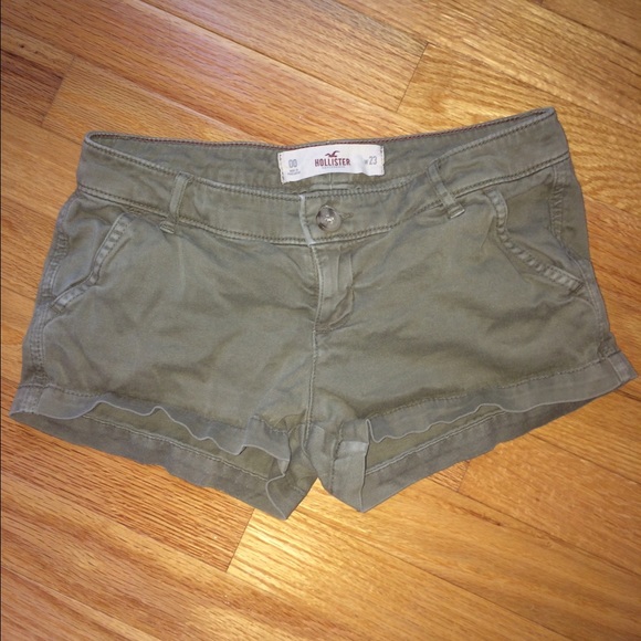 Khaki Green Hollister Shorts